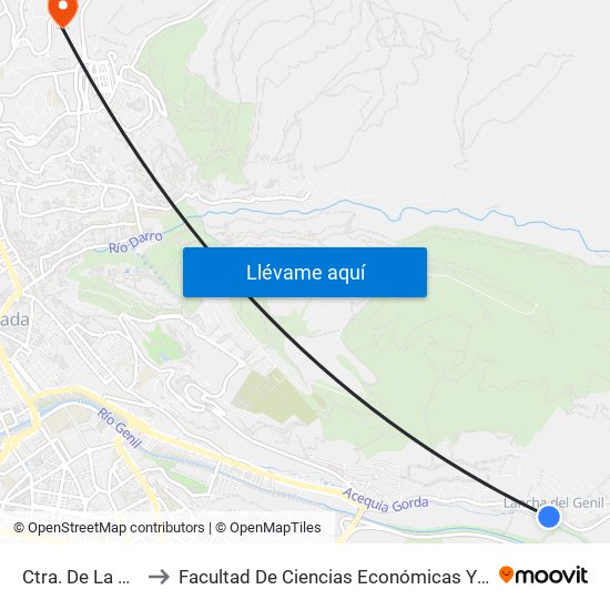 Ctra. De La Sierra 2 to Facultad De Ciencias Económicas Y Empresariales map