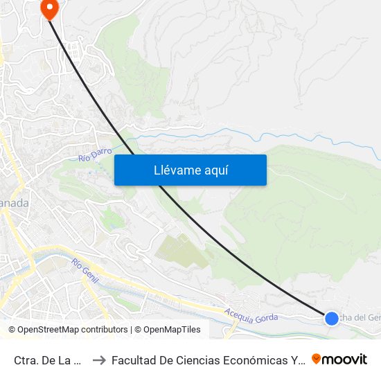 Ctra. De La Sierra 3 to Facultad De Ciencias Económicas Y Empresariales map