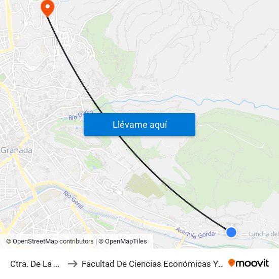 Ctra. De La Sierra 4 to Facultad De Ciencias Económicas Y Empresariales map