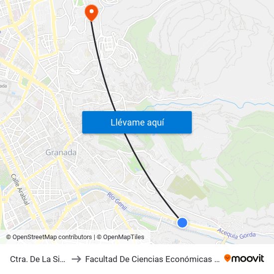 Ctra. De La Sierra 114 to Facultad De Ciencias Económicas Y Empresariales map