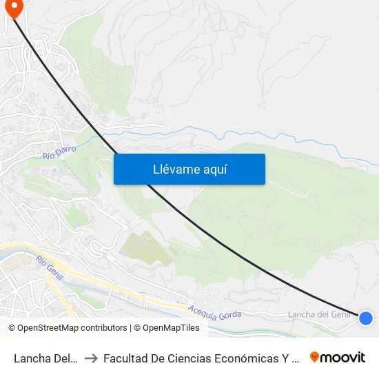 Lancha Del Genil to Facultad De Ciencias Económicas Y Empresariales map