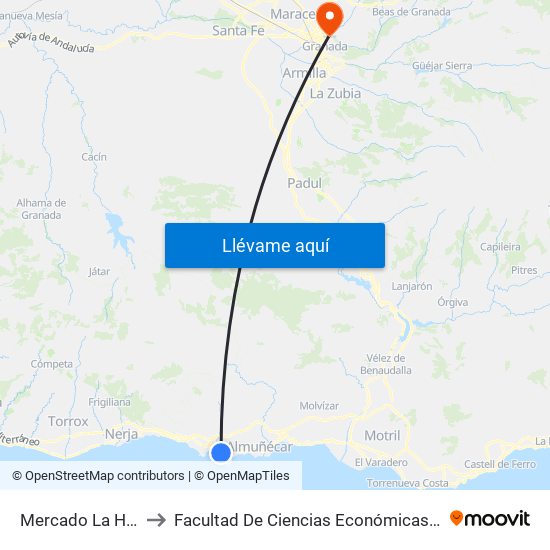 Mercado La Herradura to Facultad De Ciencias Económicas Y Empresariales map