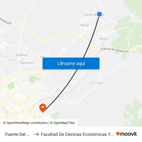 Fuente Del Morquil to Facultad De Ciencias Económicas Y Empresariales map