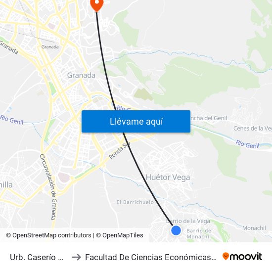 Urb. Caserío De Millán to Facultad De Ciencias Económicas Y Empresariales map