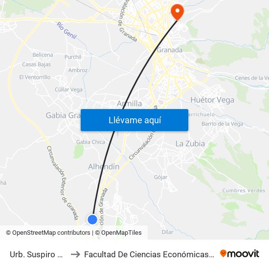 Urb. Suspiro Del Moro to Facultad De Ciencias Económicas Y Empresariales map