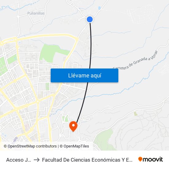 Acceso Jun V to Facultad De Ciencias Económicas Y Empresariales map