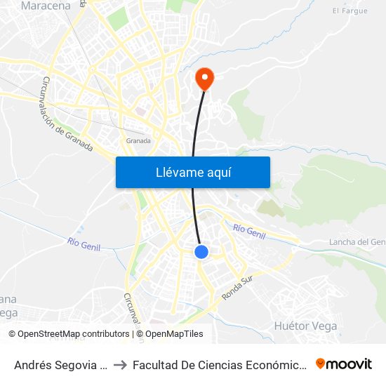 Andrés Segovia 43 - Hípica to Facultad De Ciencias Económicas Y Empresariales map