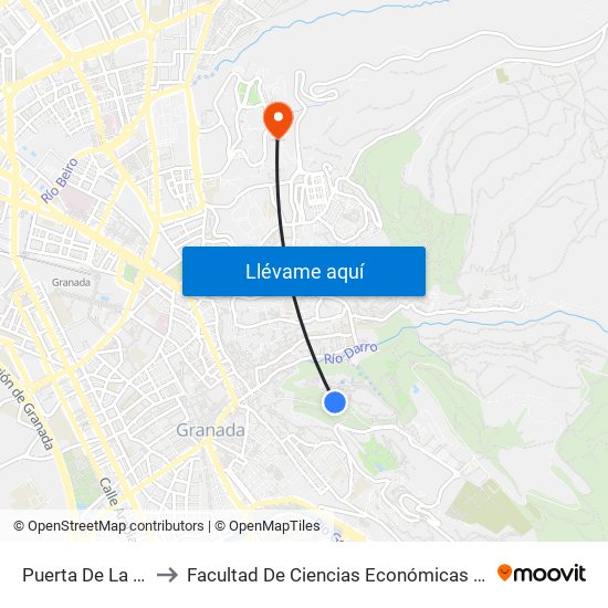 Puerta De La Justicia to Facultad De Ciencias Económicas Y Empresariales map