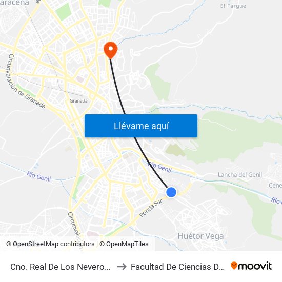 Cno. Real De Los Neveros - Aixa La Horra to Facultad De Ciencias De La Educación map