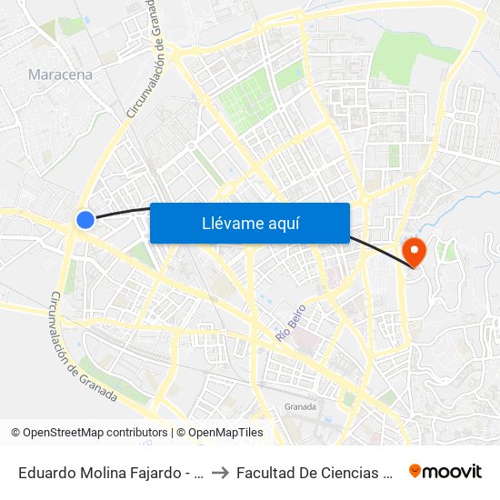 Eduardo Molina Fajardo - Escuela Gerencia to Facultad De Ciencias De La Educación map