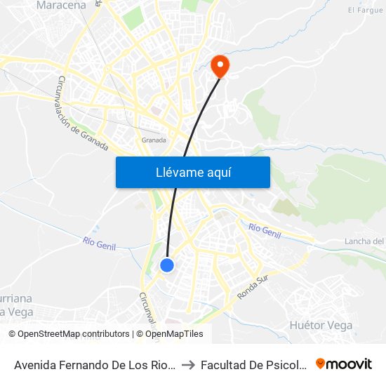 Avenida Fernando De Los Rios, 24 to Facultad De Psicología map