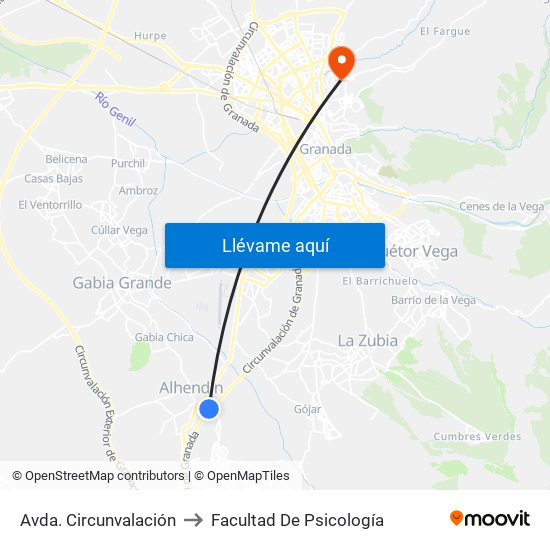 Avda. Circunvalación to Facultad De Psicología map