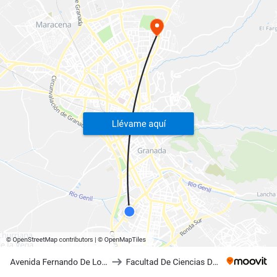 Avenida Fernando De Los Rios, 24 to Facultad De Ciencias Del Deporte map