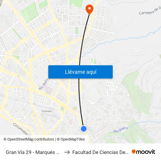Gran Vía 29 - Marqués De Falces to Facultad De Ciencias Del Deporte map