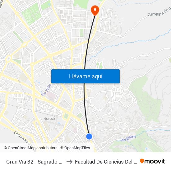 Gran Vía 32 - Sagrado Corazón to Facultad De Ciencias Del Deporte map