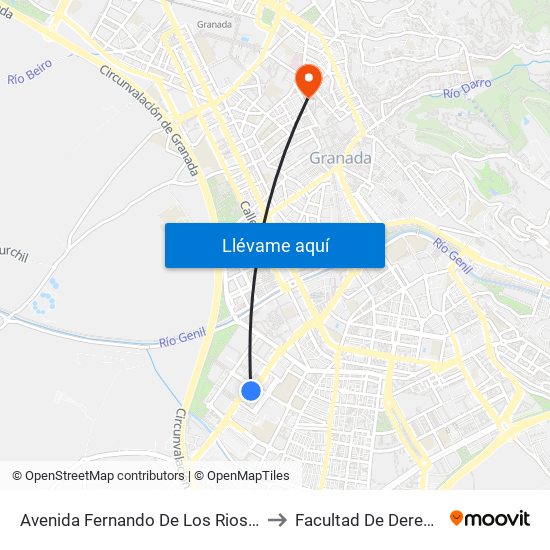 Avenida Fernando De Los Rios, 24 to Facultad De Derecho map