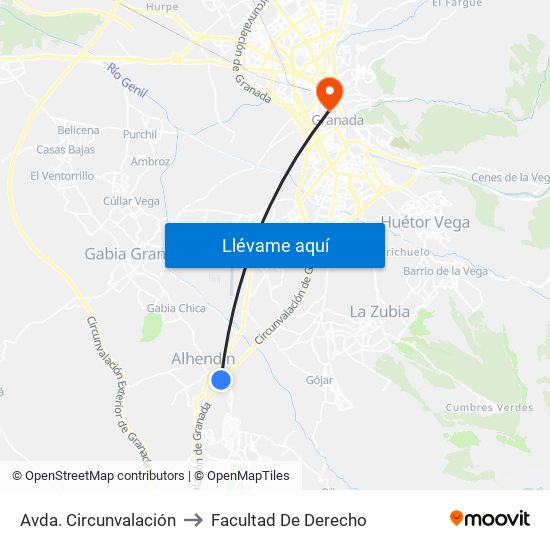 Avda. Circunvalación to Facultad De Derecho map