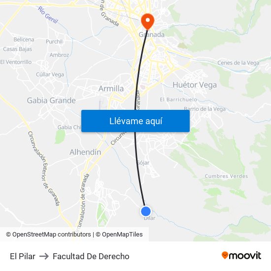 El Pilar to Facultad De Derecho map
