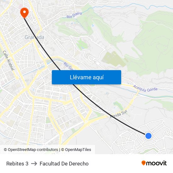 Rebites 3 to Facultad De Derecho map