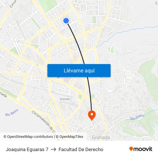 Joaquina Eguaras 7 to Facultad De Derecho map