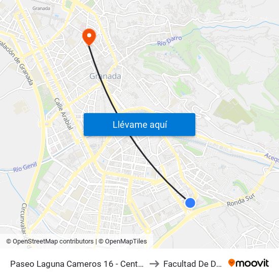 Paseo Laguna Cameros 16 - Centro Comercial to Facultad De Derecho map
