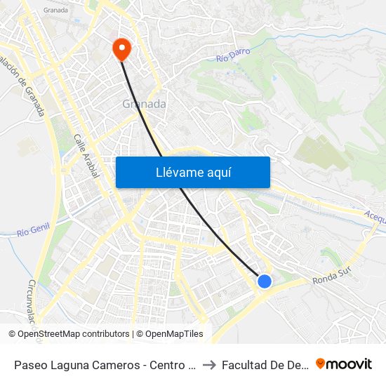 Paseo Laguna Cameros - Centro Comercial to Facultad De Derecho map