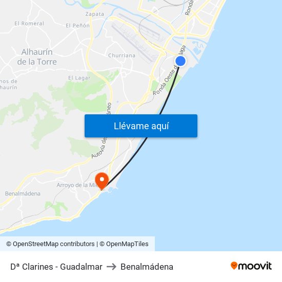 Dª Clarines - Guadalmar to Benalmádena map
