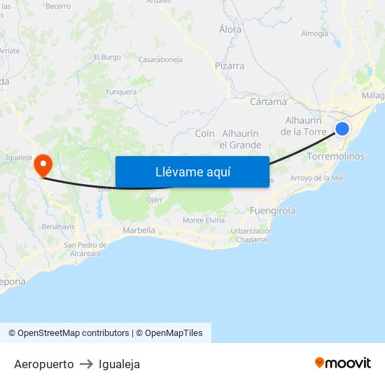 Aeropuerto to Igualeja map
