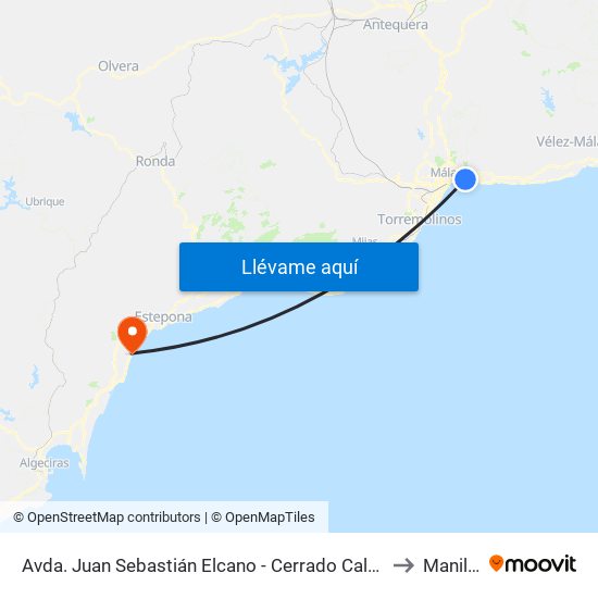 Avda. Juan Sebastián Elcano - Cerrado Calderón to Manilva map