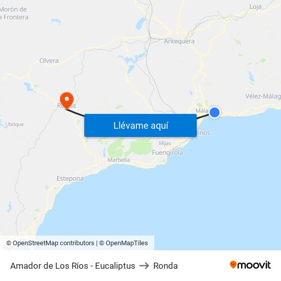 Amador de Los Ríos - Eucaliptus to Ronda map