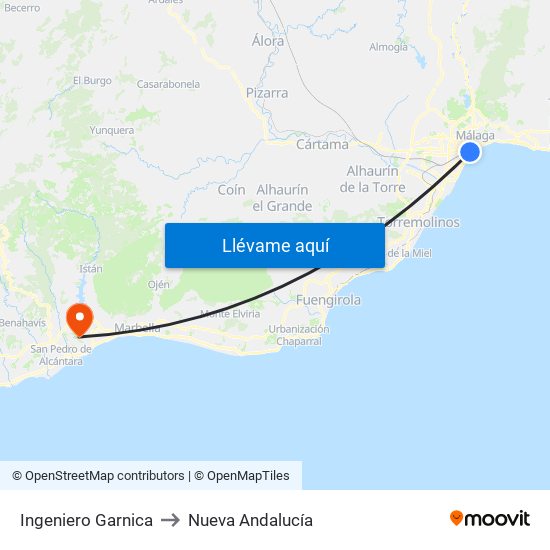 Ingeniero Garnica to Nueva Andalucía map