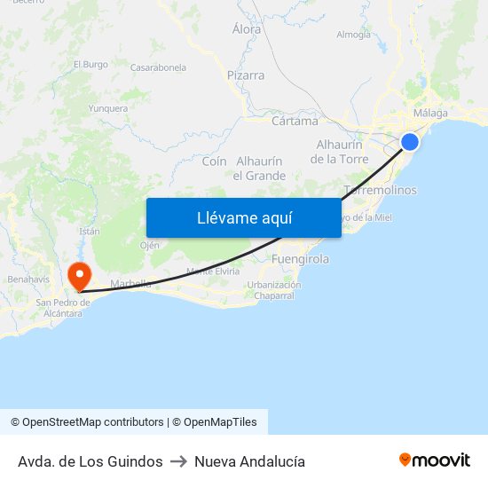 Avda. de Los Guindos to Nueva Andalucía map
