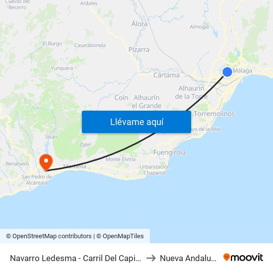 Navarro Ledesma - Carril Del Capitán to Nueva Andalucía map