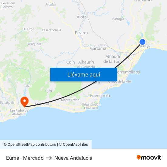 Eume - Mercado to Nueva Andalucía map