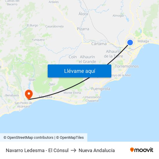 Navarro Ledesma - El Cónsul to Nueva Andalucía map