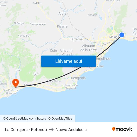 La Cerrajera - Rotonda to Nueva Andalucía map