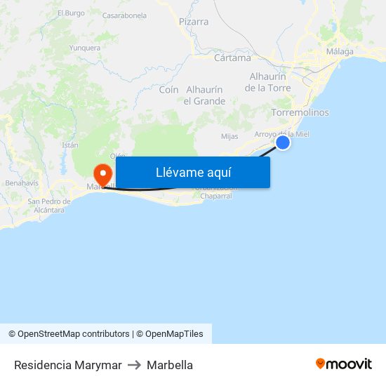 Residencia Marymar to Marbella map