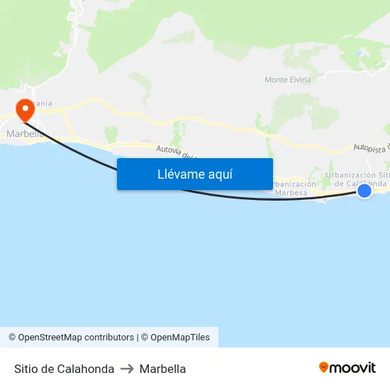 Sitio de Calahonda to Marbella map