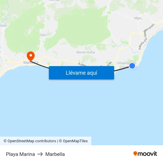 Playa Marina to Marbella map