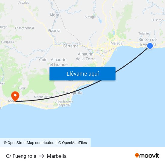 C/ Fuengirola to Marbella map