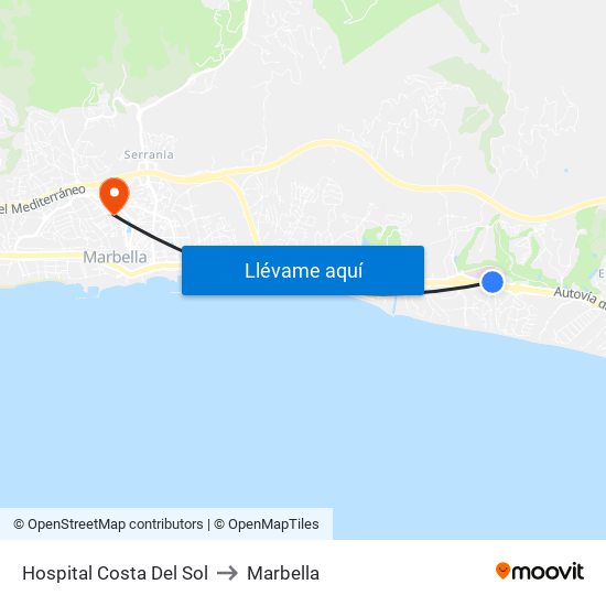 Hospital Costa Del Sol to Marbella map