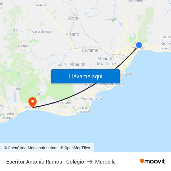 Escritor Antonio Ramos - Colegio to Marbella map