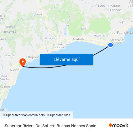 Supercor Riviera Del Sol to Buenas Noches Spain map