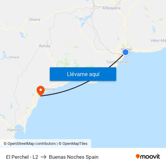 El Perchel - L2 to Buenas Noches Spain map