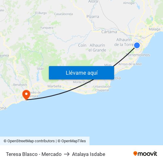 Teresa Blasco - Mercado to Atalaya Isdabe map