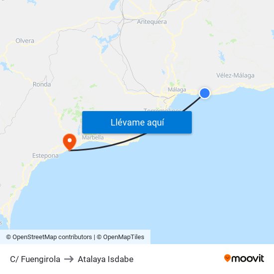 C/ Fuengirola to Atalaya Isdabe map