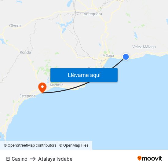 El Casino to Atalaya Isdabe map