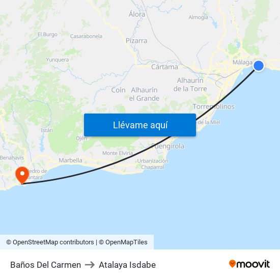 Baños Del Carmen to Atalaya Isdabe map