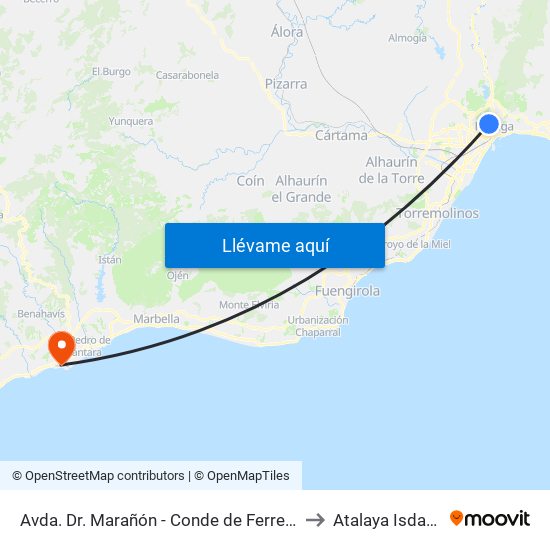 Avda. Dr. Marañón - Conde de Ferrería to Atalaya Isdabe map