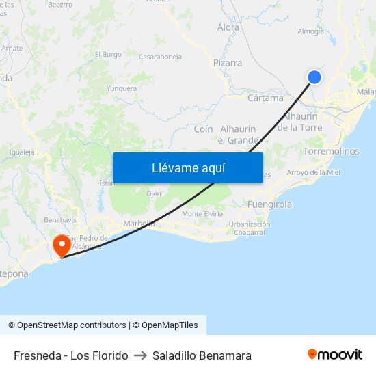 Fresneda - Los Florido to Saladillo Benamara map